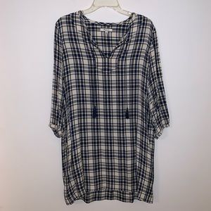 Madewell Plaid Tunic Dress